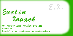 evelin kovach business card