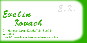 evelin kovach business card